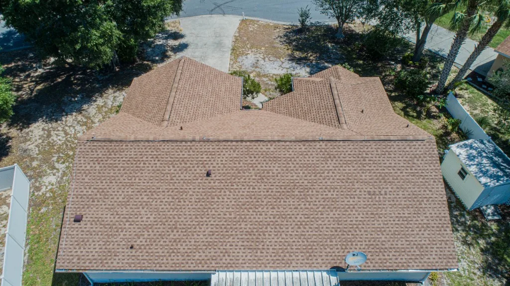 Stronghold Roofing completed a tan shingle roof on a ranch-style home in Bradenton, FL.