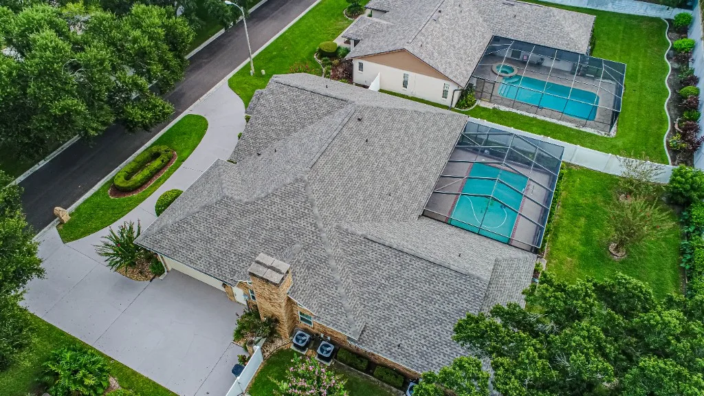Stronghold Roofing installed a gray shingle roof on a ranch home in Brandon, FL.
