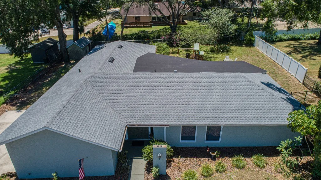Stronghold Roofing completed a gray shingle roof on this ranch home in Lakeland, FL.