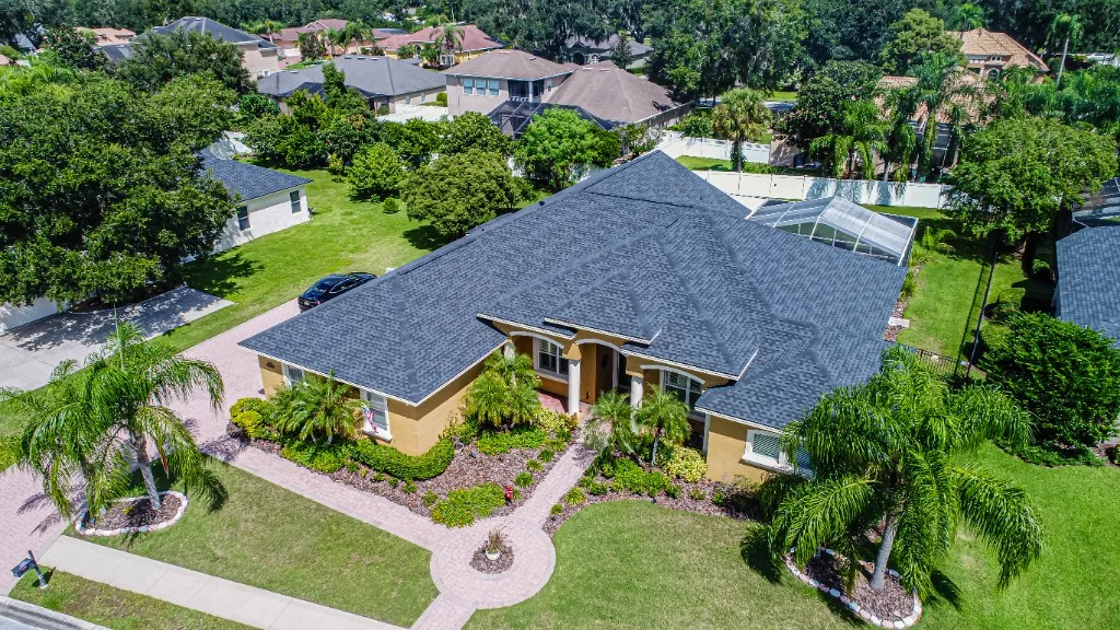 Stronghold Roofing installed a charcoal shingle roof on a ranch home in Riverview, FL.
