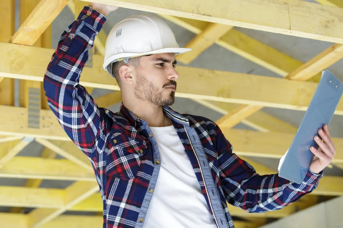 A man checking roof inspection checklist in Central Florida