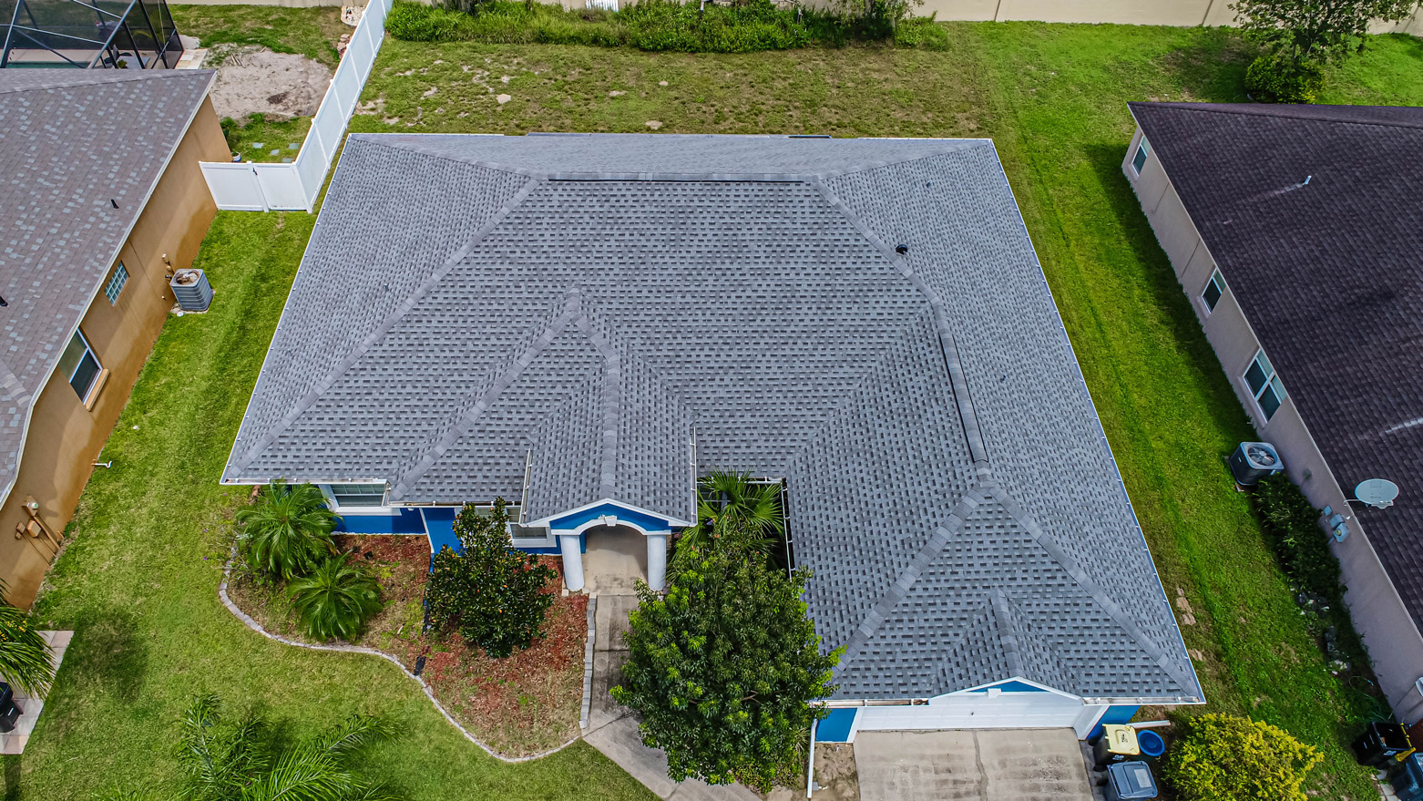 top view of a house with shingle