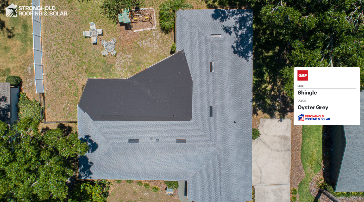 Oyster Grey Shingle by Stronghold Roofing in Florida