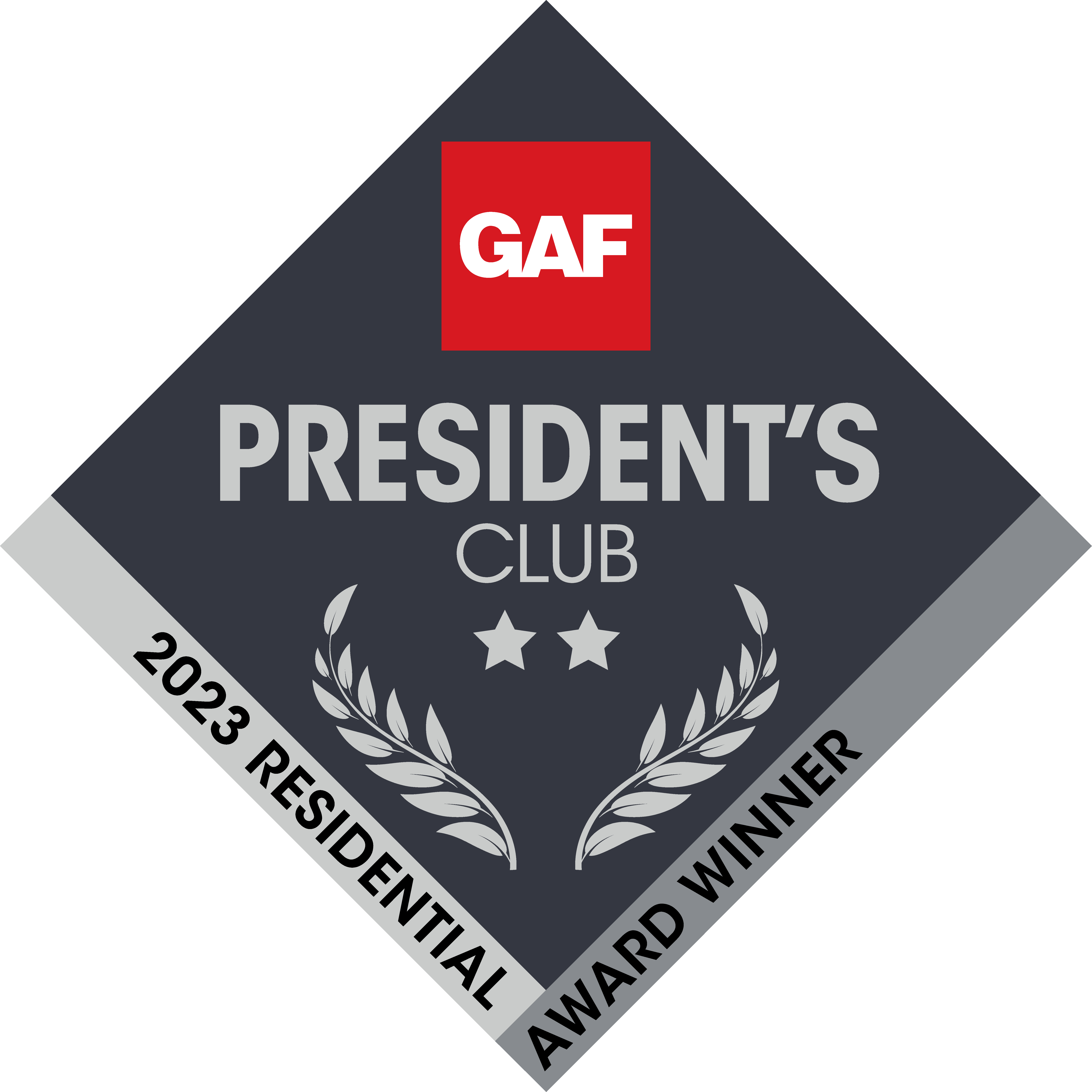 Stronghold roofing & SOlar Presidents Club_2 Star_Residential with Year (2)