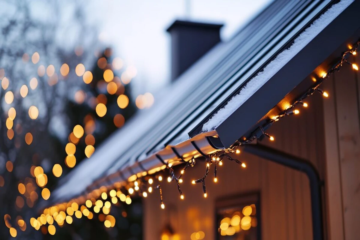 House with lights roof string lights roof large
