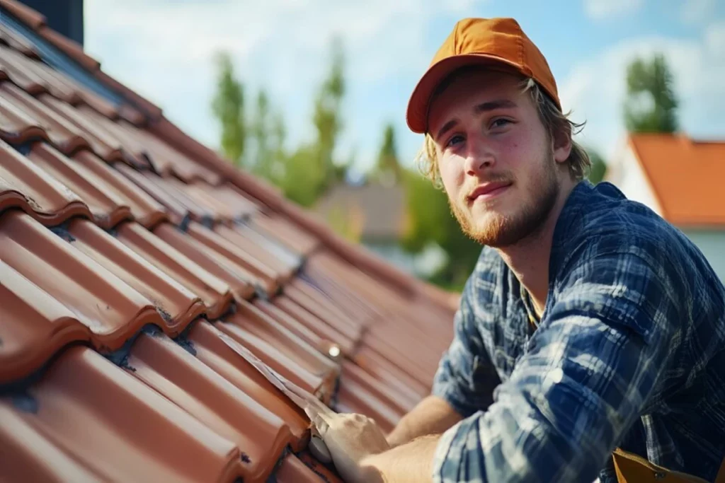 Roofer at Work
