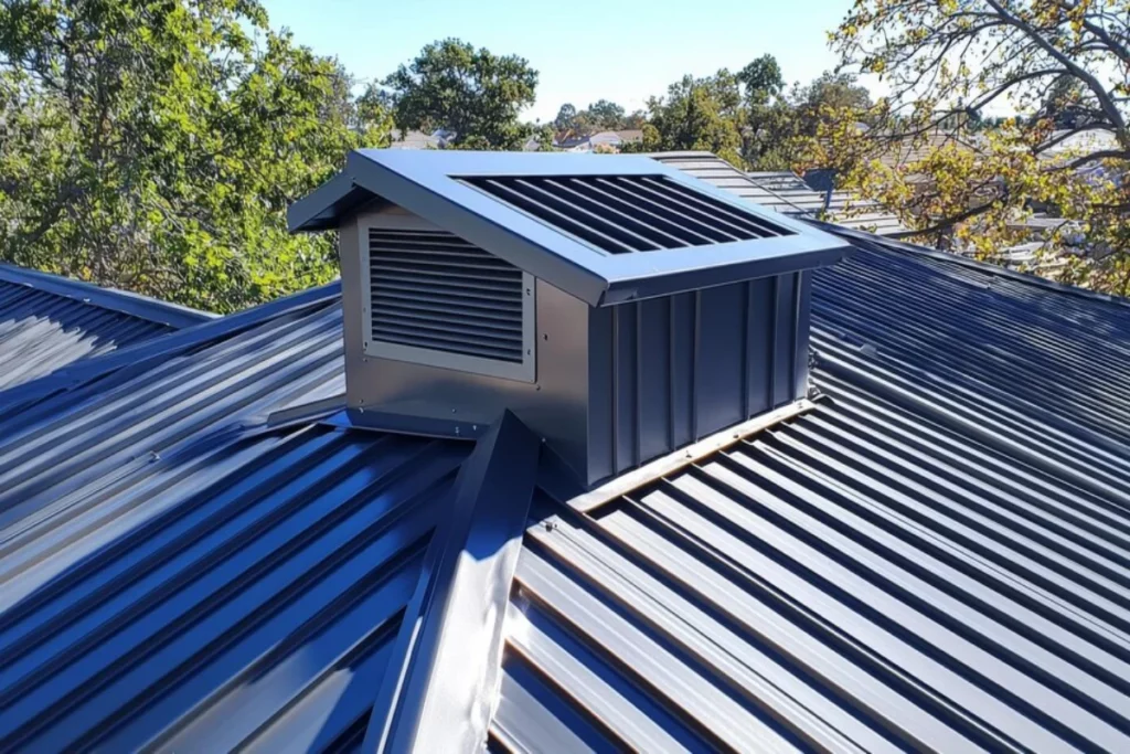 A metal roof with a roof ventilation in Lakeland