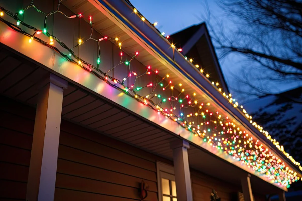 Border christmas light borders