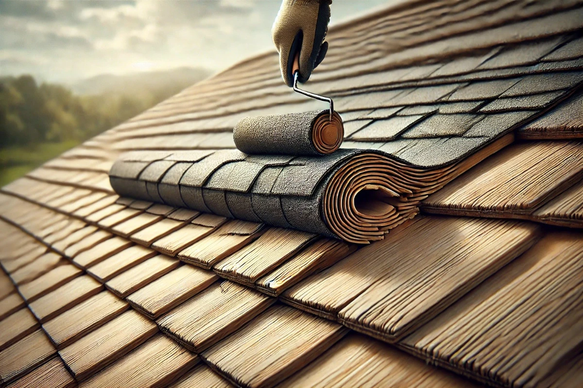 a roof with two layers of shingles